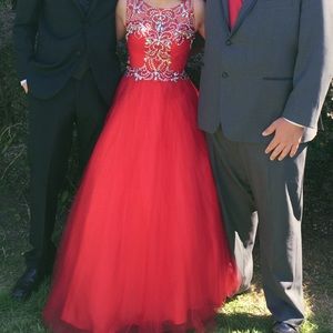 Alyce Paris red prom dress